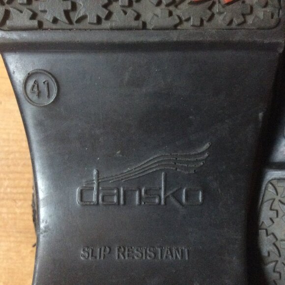 Dansko Pro XP Leather Charcoal Anaconda Metallic Professional Clogs Size 41 - Picture 6 of 9